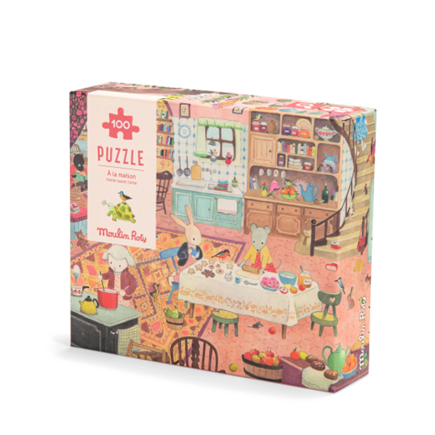 Puzzle Home Sweet Home 100 pieces La Grande Famille Moulin Roty