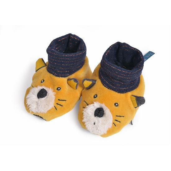 Lulu Yellow Slippers (0-6 months) By Moulin Roty