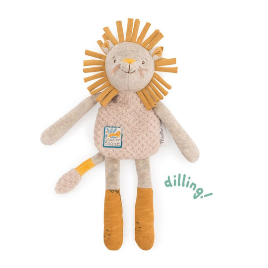 Sous Mon Baobab - Lion Rattle Soft Toy  By Moulin Roty