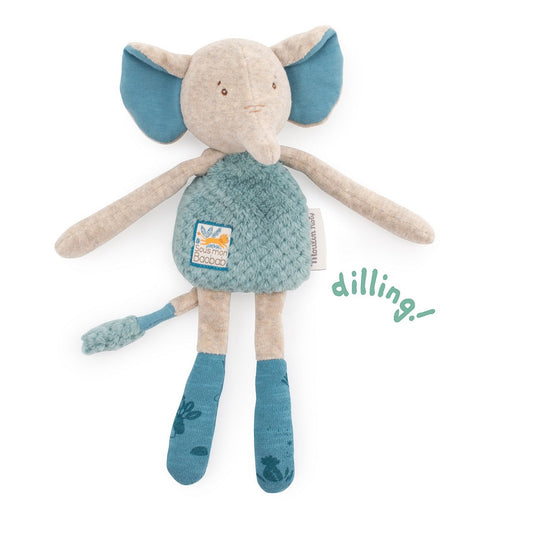Sous Mon Baobab - Elephant Rattle Soft Toy By Moulin Roty