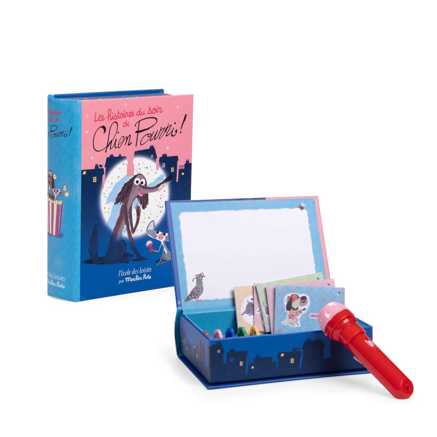 L'ecole des loisirs - Chien Pourri Storybook Torch Set  By Moulin Roty