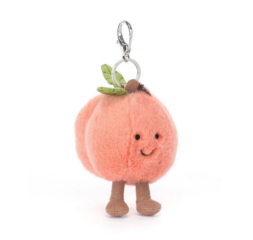 COMING VERY SOON! Amuseables Peach Bag Charm by Jellycat