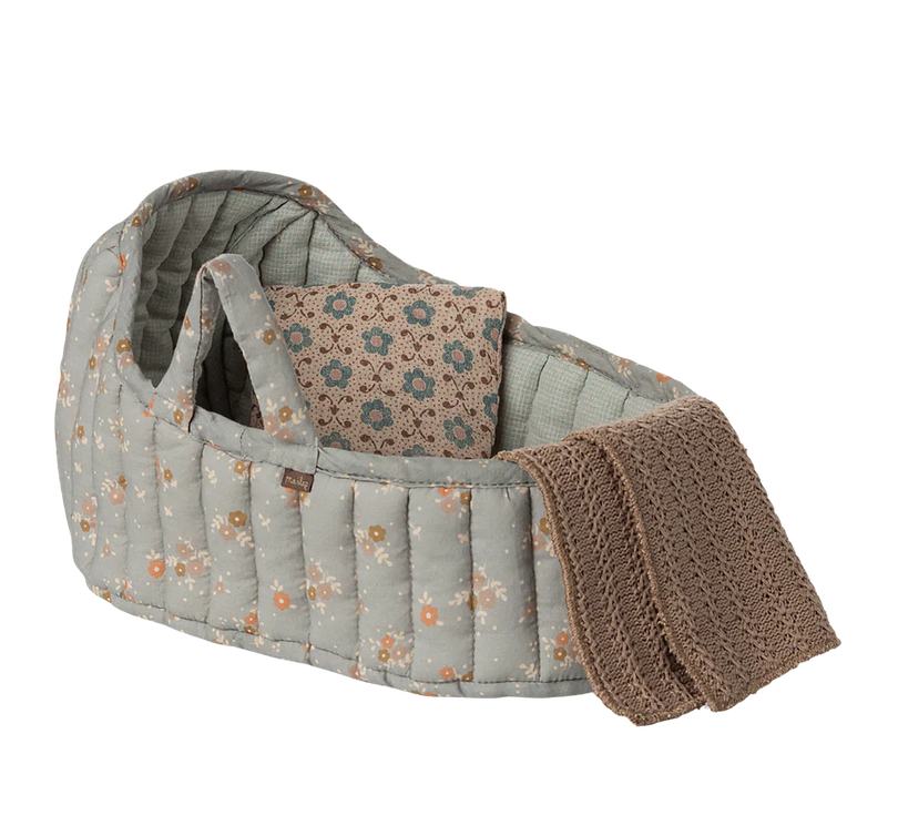 Carry cot, Large - Blue by Maileg