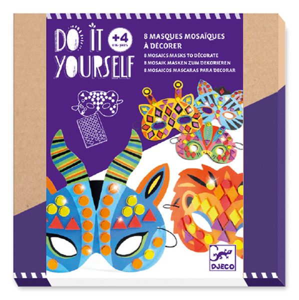 DIY Mosaïcs Masks Jungle animals by Djeco