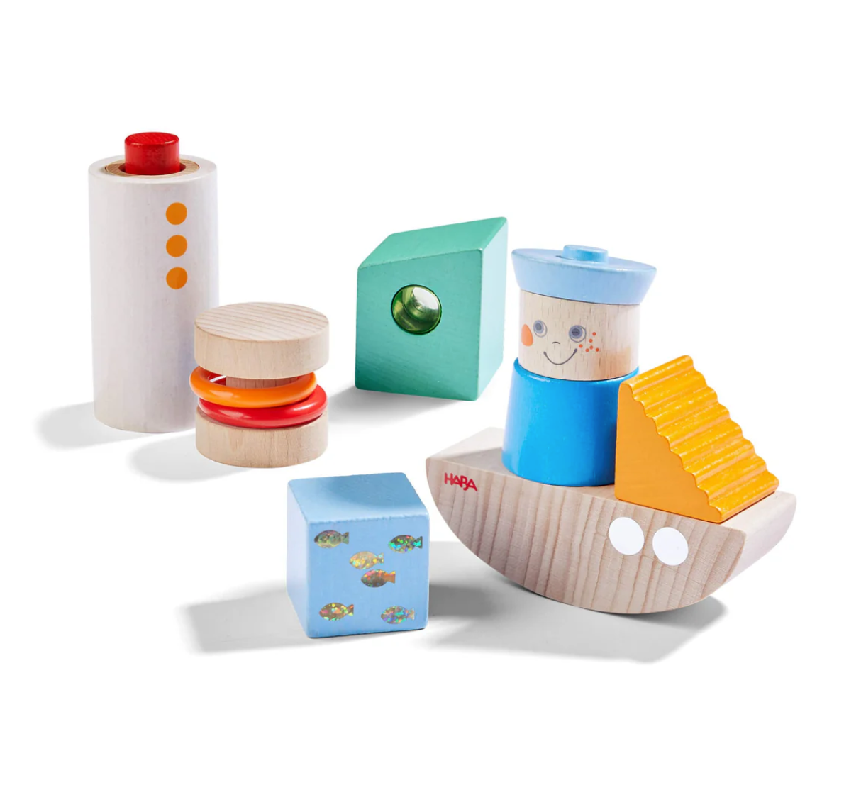 Discovery Boat Wooden Building Blocks Set by Haba