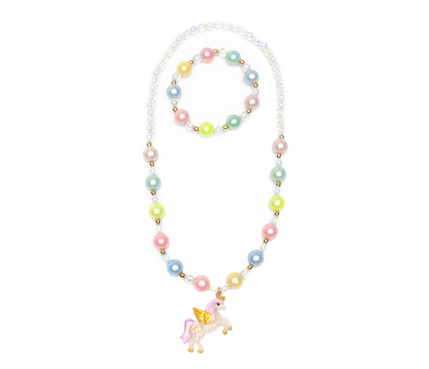 Happy-Go - Unicorn Necklace and Bracelet Set by Great Pretenders