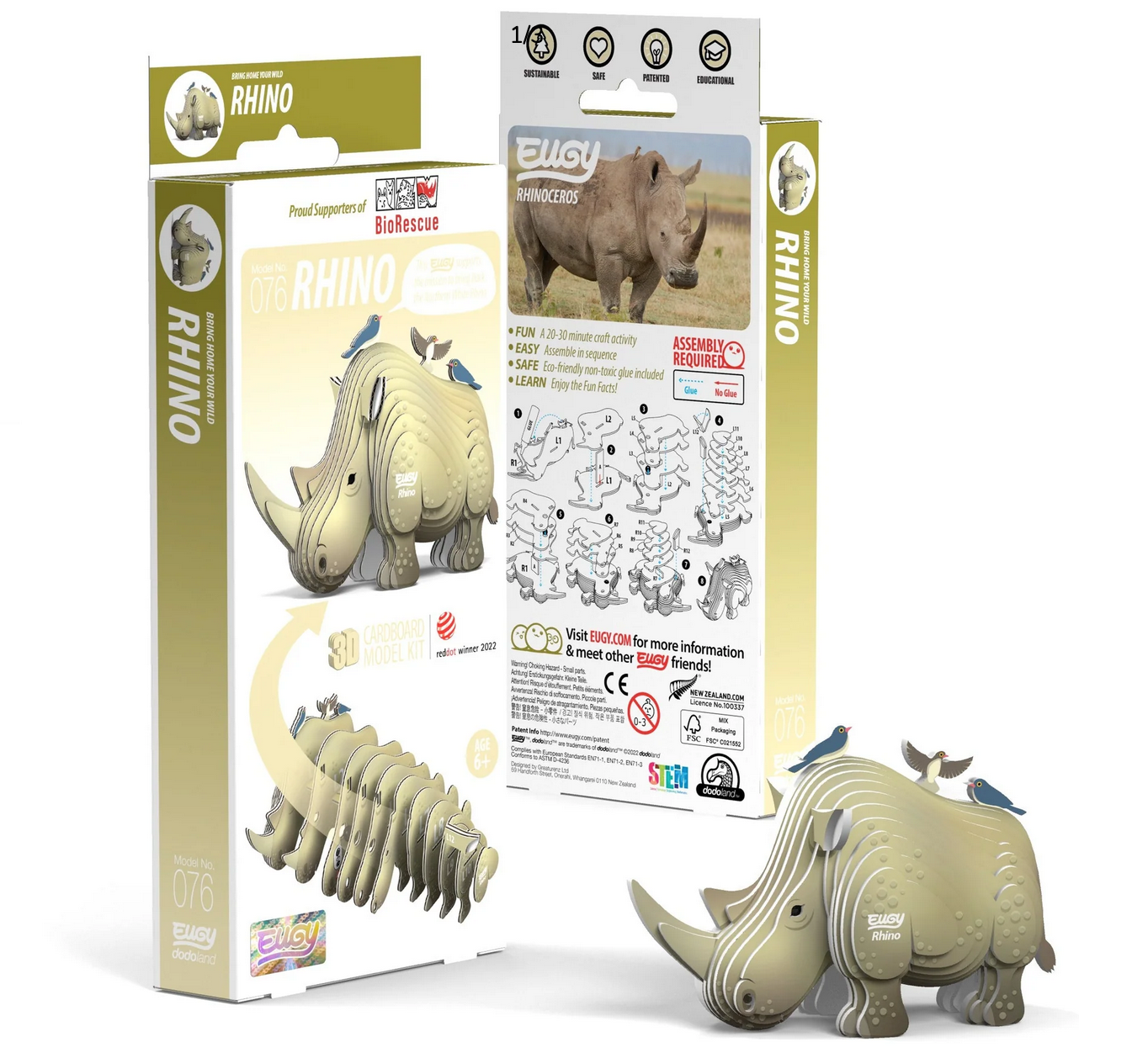 Eugy 3D Puzzle Rhino