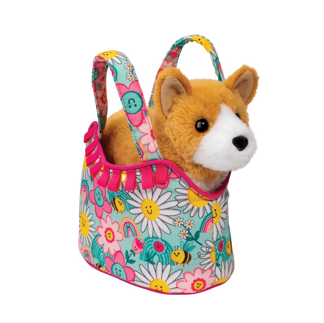 Sunny Smiles Sassy Sak with Corgi Dog by Douglas