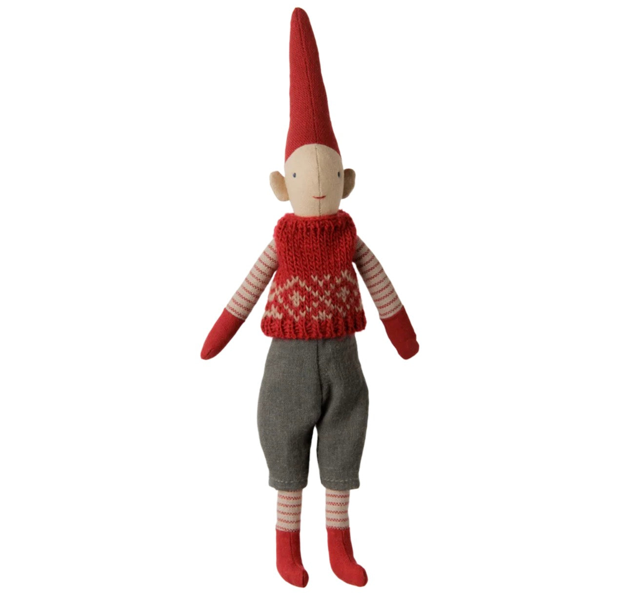 Pixy, Size 1 - Boy - Red knitted vest By Maileg