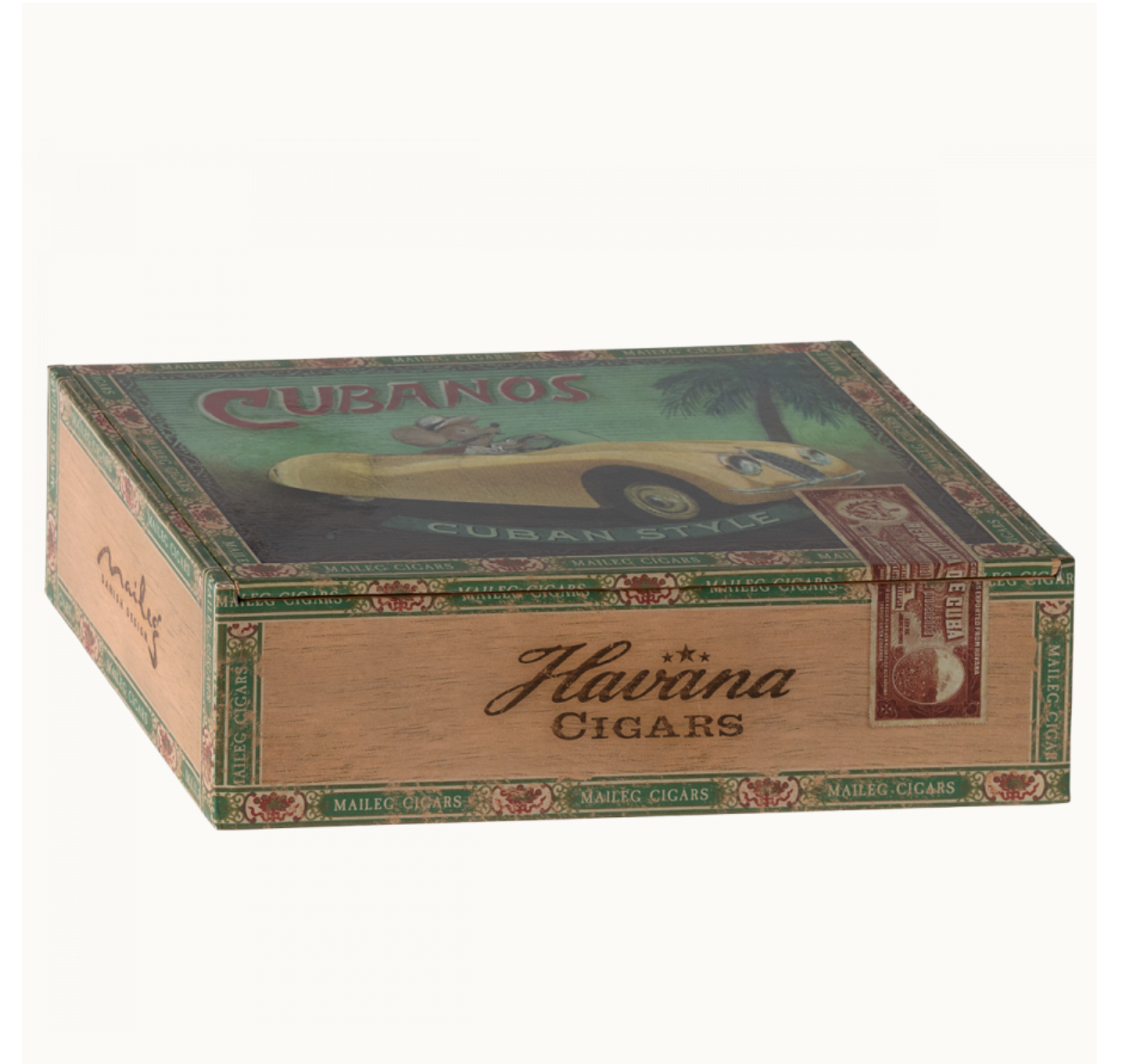 Maileg Grandma and Grandpa mice in cigarbox