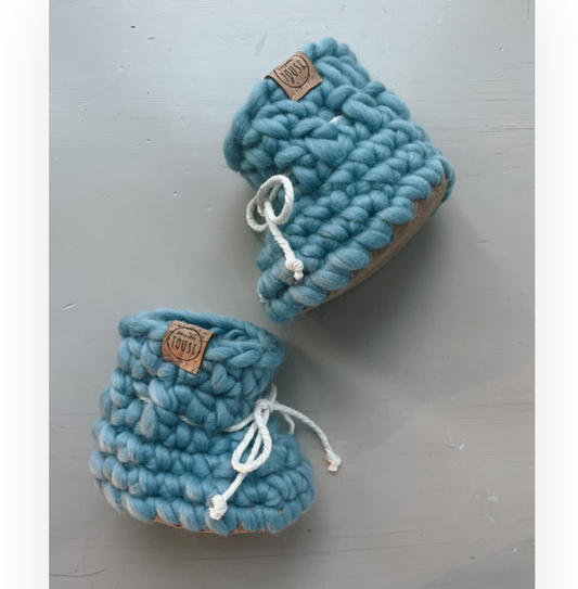 Les petits Tousi - Wool booties - Horizon