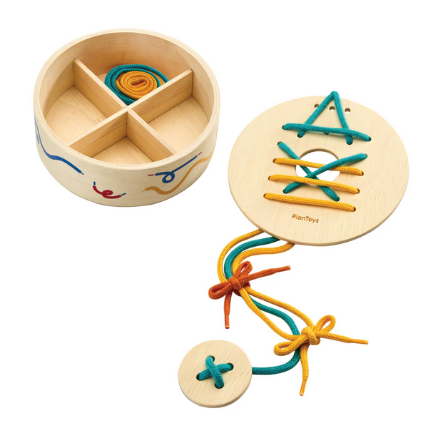 Lacing Boards with Container by Plan Toys