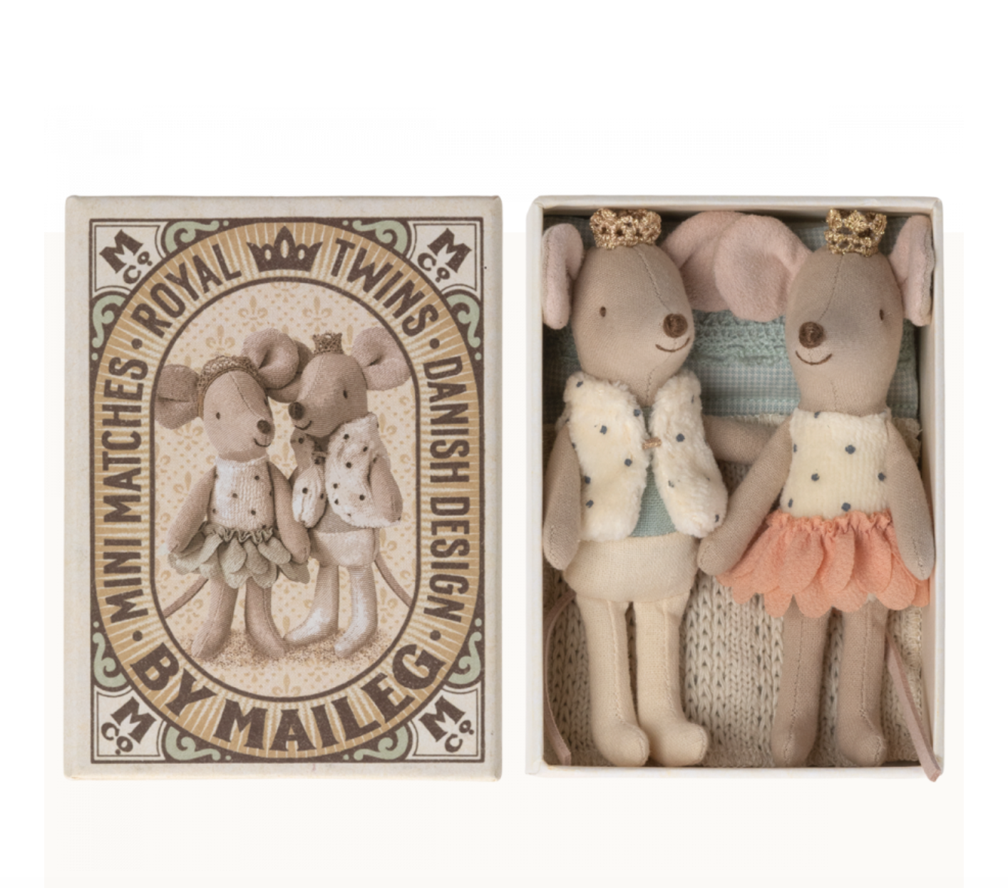 Royal twins mice, Little sister and brother in box Maileg