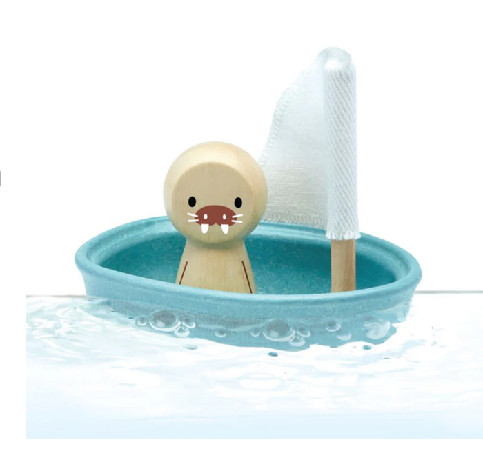 Plan Toys Sailing Boat - Walrus - Modern Rustic