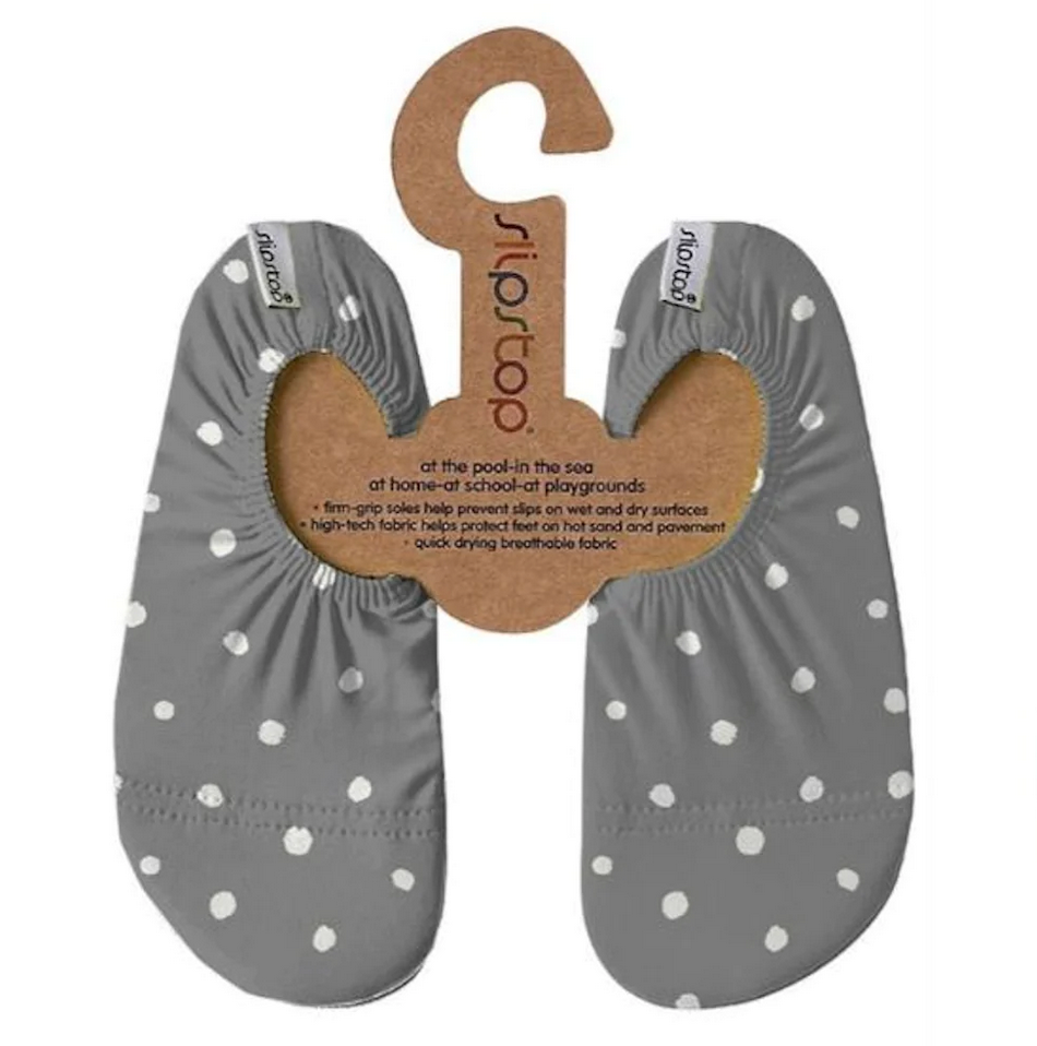 Slipstop Water Shoes Grey Polka Dots