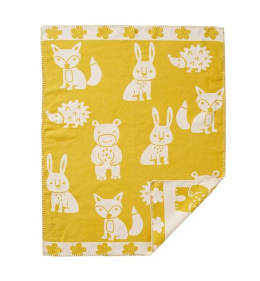 Smile Baby Blanket Yellow By Klippan
