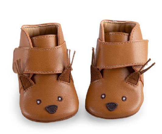 Pomme Des Bois - Squirrel Leather Baby Shoes By Moulin Roty