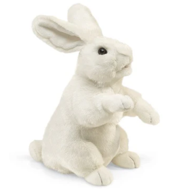 Standing White Rabbit by Folkmanis Puppets