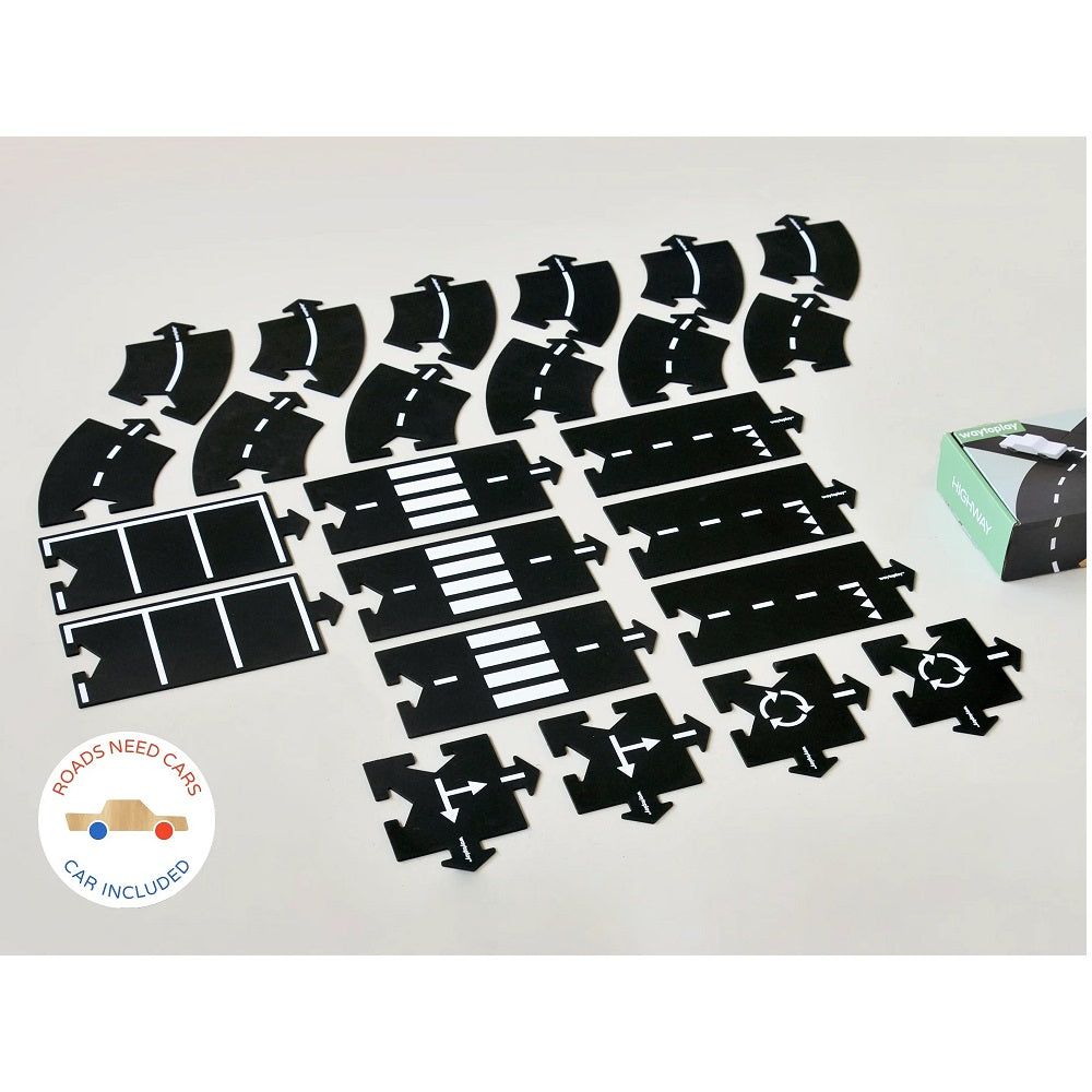 Highway Set With Car - 24 Tracks  By Waytoplay