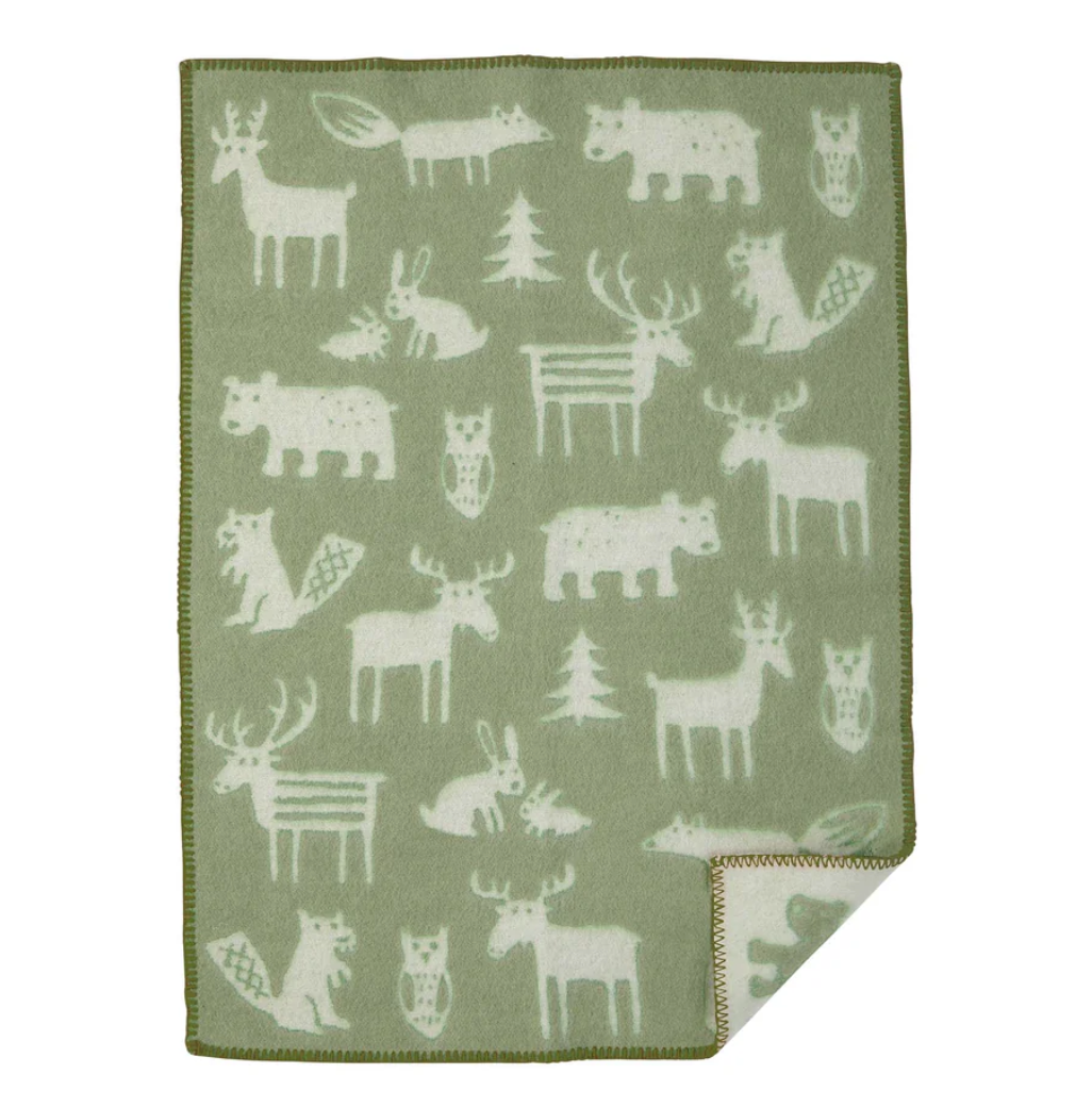 Wool Baby Blanket Forrest By Klippan