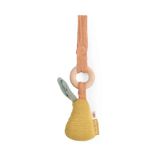 Trois Petits Lapins - Pear Teething Rattle By Moulin Roty