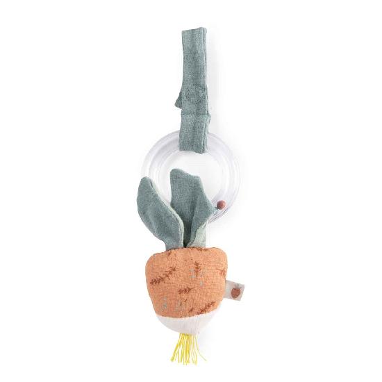 Trois Petits Lapins - Radish Teething Rattle By Moulin Roty