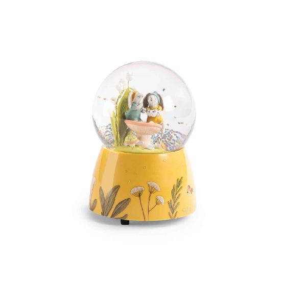 Trois Petits Lapins - Musical Snow Globe By Moulin Roty
