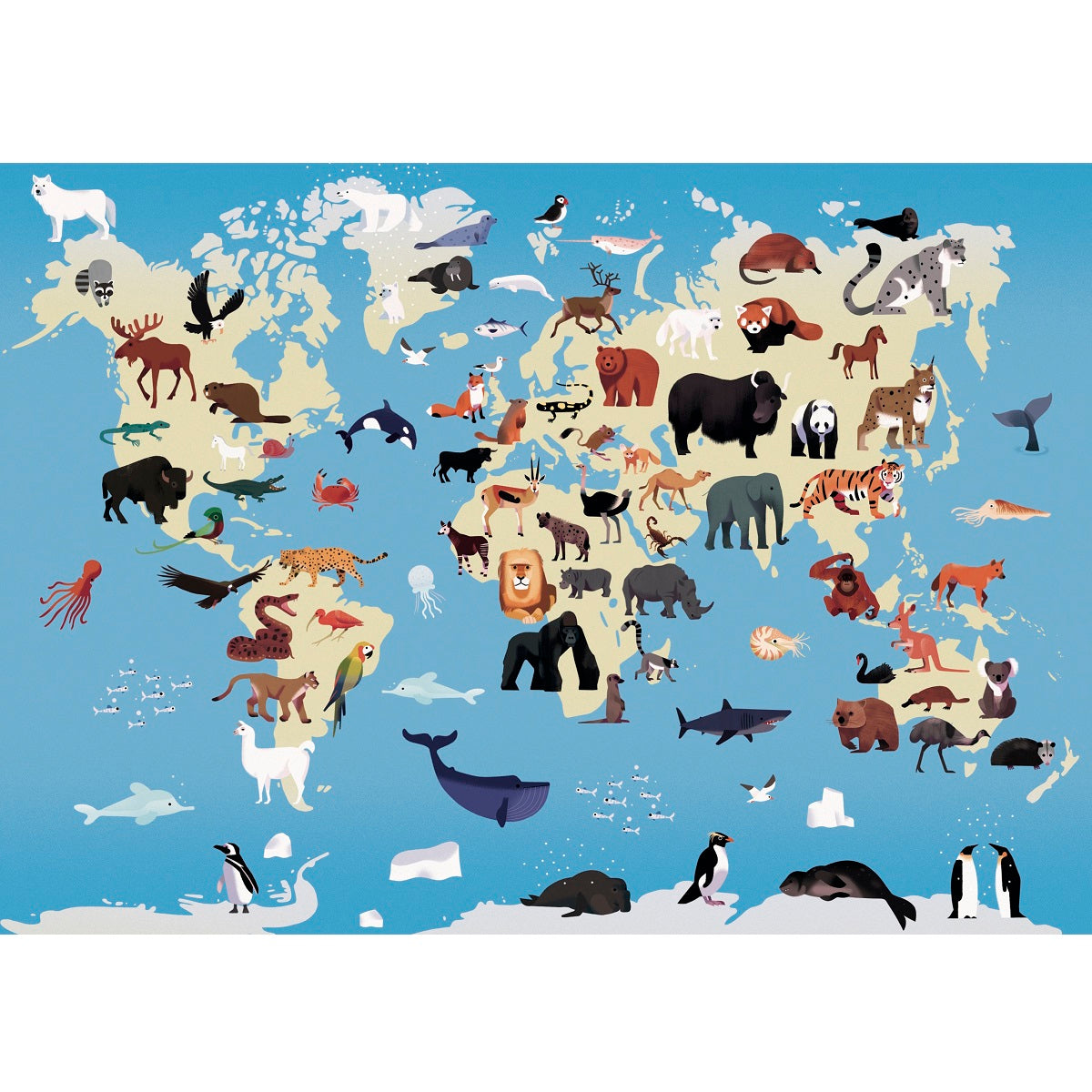 Discovery Puzzle Animals 500pcs  By Olivier Latyk & Poppik