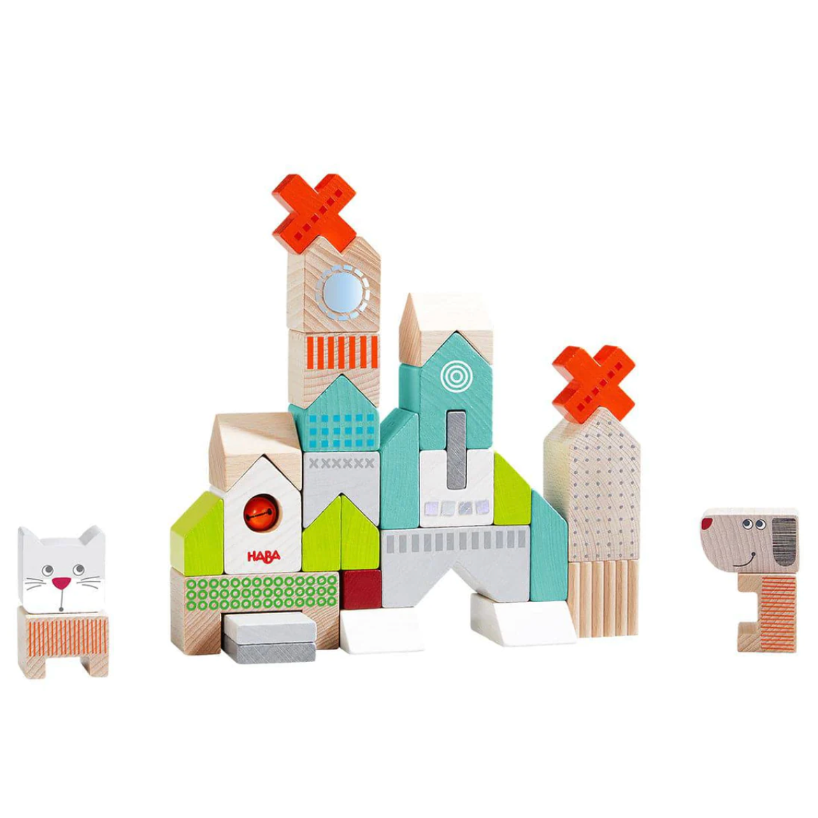 HABA Dog and Cat Building Block Set