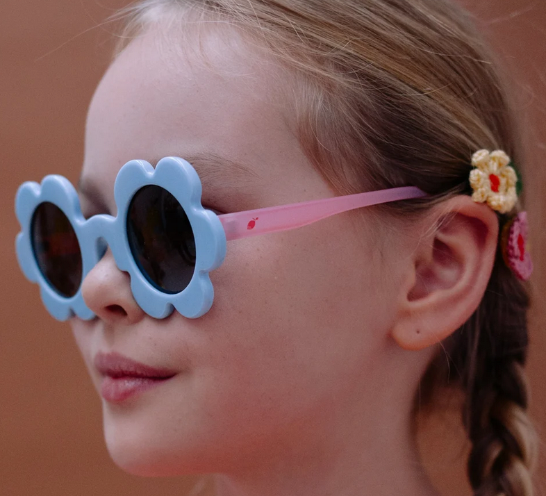 sunglasses | flower | cloud blue + rosebay pink by Sticky Lemon