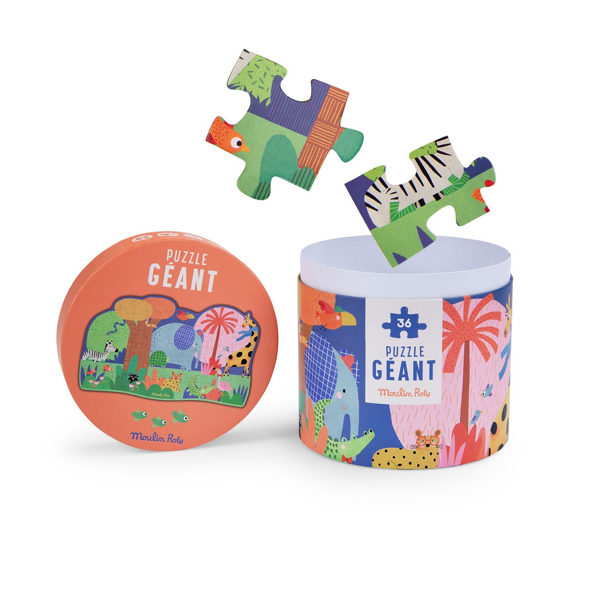 Animal Oasis Giant Puzzle 36 pcs By Moulin Roty