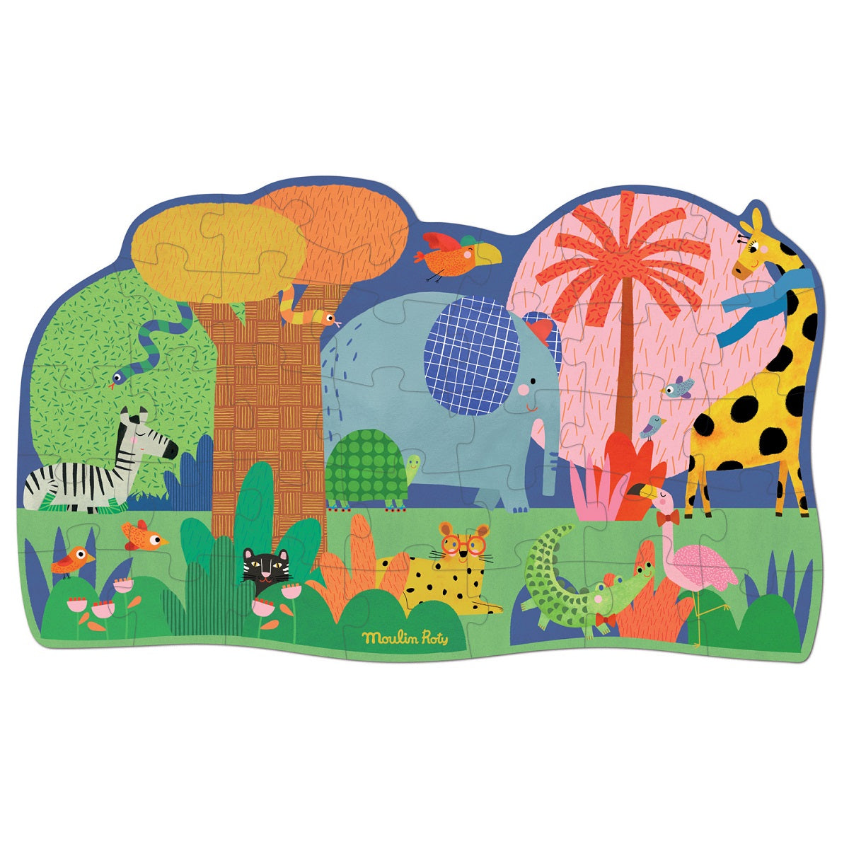 Animal Oasis Giant Puzzle 36 pcs By Moulin Roty