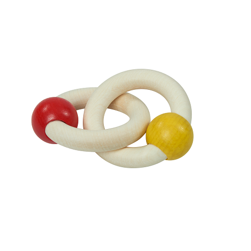 Wooden Rattle Baby Rings By Gluckskafe