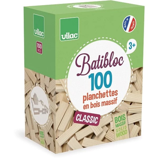 Wood Set 100 pcs, Natural By Vilac