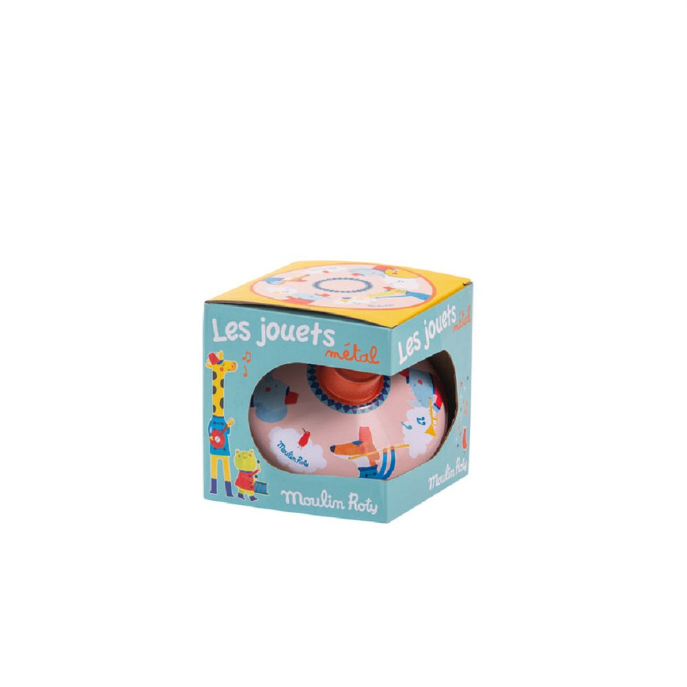 Jouets Metal - Fanfare Spinning Top, Small By Moulin Roty