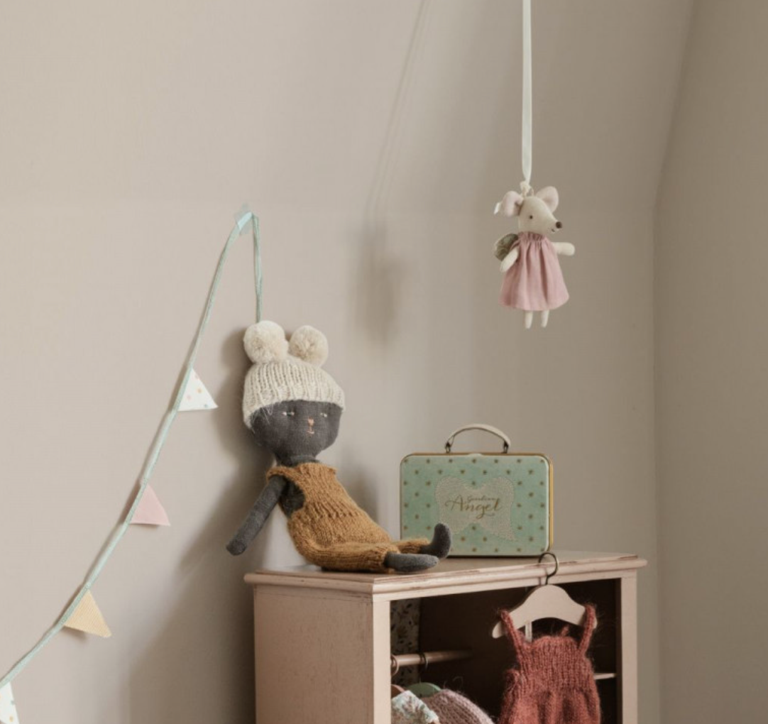 Maileg Angel Mouse in Suitcase