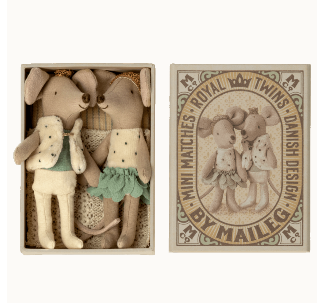 Maileg Royal Twins, Little sister and brother in box