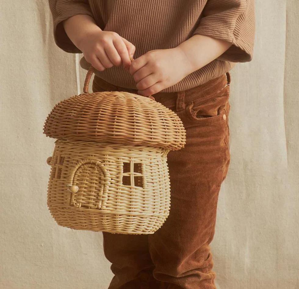 OLLI ELLA Rattan Mushroom Basket