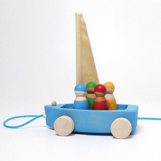 Land Yacht with 4 sailors, Large  By Grimms Spiel und Holz