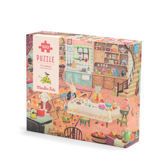 Puzzle Home Sweet Home 100 pieces La Grande Famille Moulin Roty
