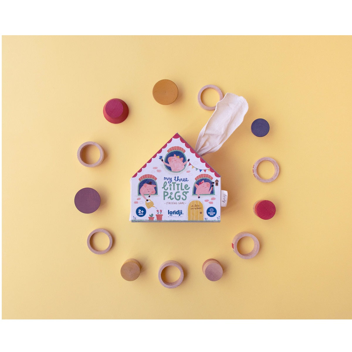 Wooden Toy - My Three Little Pigs  By Londji