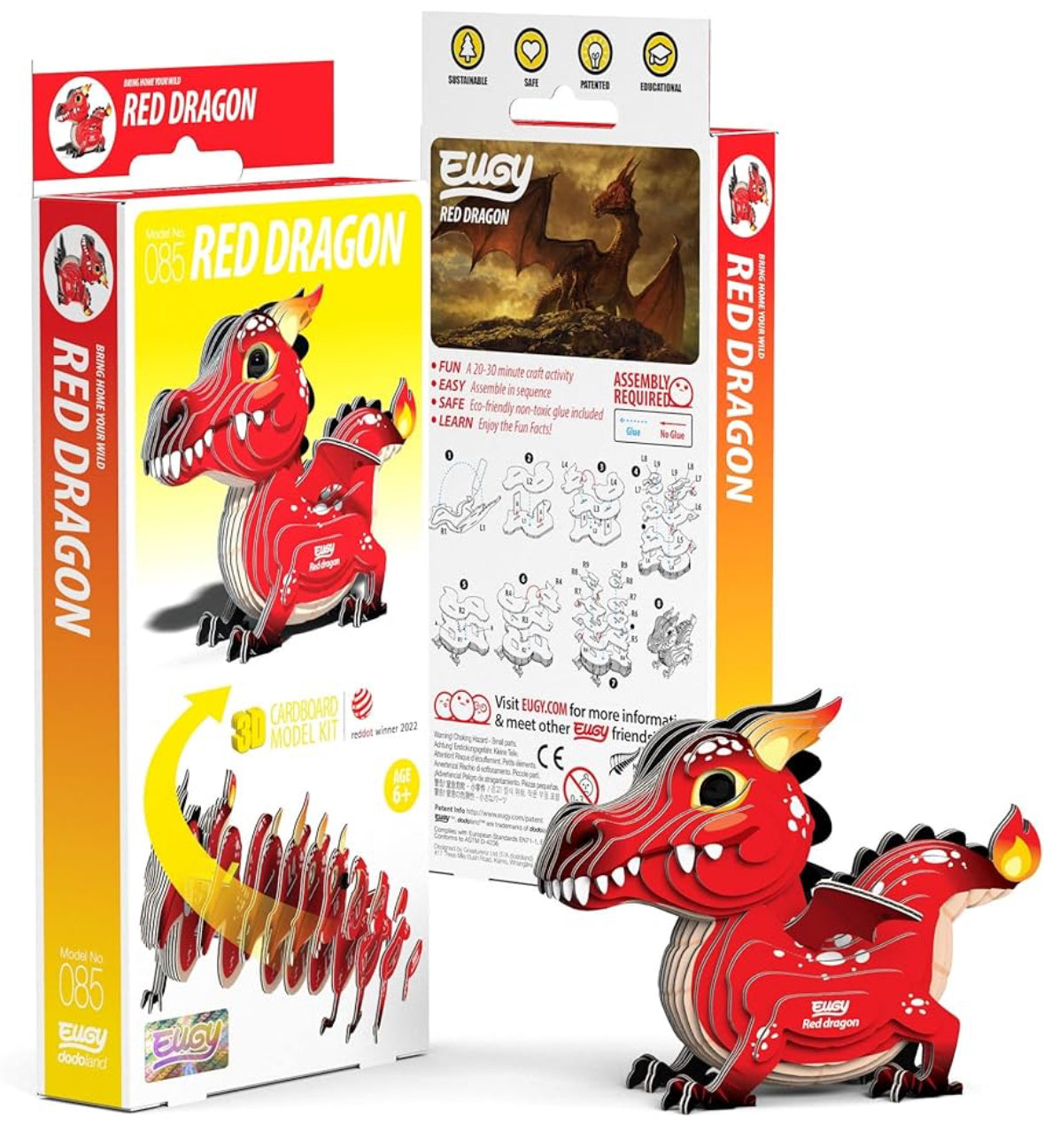 Eugy 3D Puzzle Red Dragon