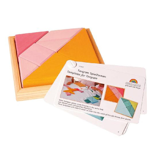 Learning - Tangram, Orange-Pink incl. Templates By Grimm's Spiel & Holz Design