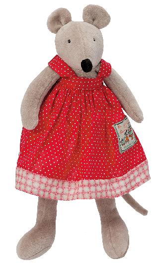 Grande Famille - Nini Mouse Soft Toy (30 cm)  By Moulin Roty