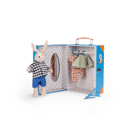 Grande Famille - Little Wardrobe Suitcase Sylvain  By Camille Jourdy and Moulin Roty