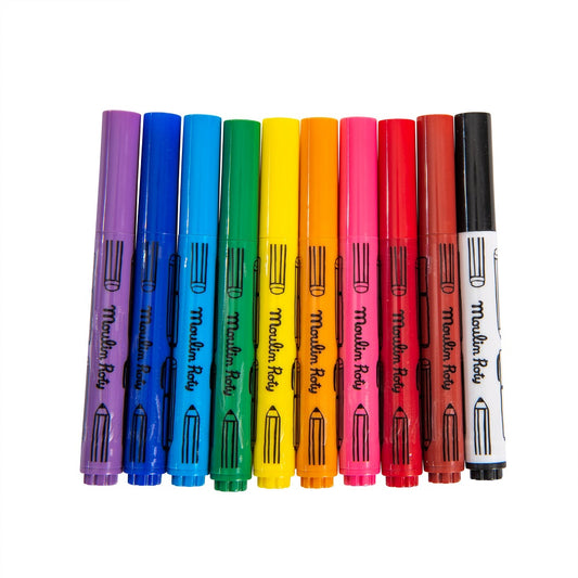 Popipop - My First 10 Felt Tip Pens  By Moulin Roty