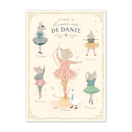 Petite Ecole De Danse - 5 Positions Wall Art 50x70cm By Moulin Roty