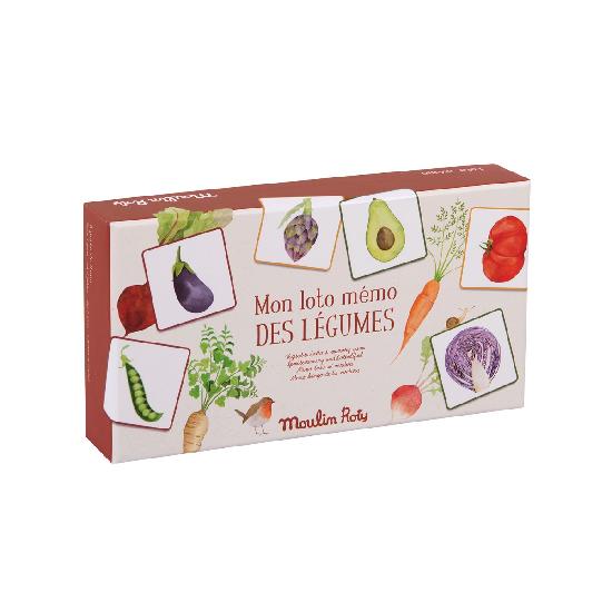 Le Jardinier - Vegetable Loto (bingo) & Memory Game  By Moulin Roty