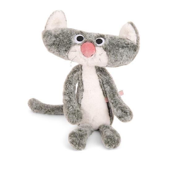 L'ecole des loisirs - Chaplapla de Chien Pourri / Flat Cat Soft Toy  By Moulin Roty