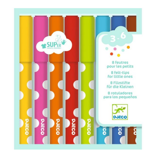 8 felt-tips for little ones by Djeco